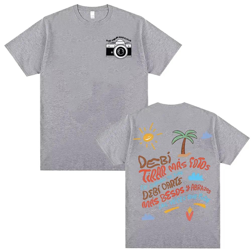 2026 Bad Bunny Debi Tirar Mas Photo Dtmf Album Tshirt Unisexs Unisexs Harajuku Style Short Sleeved Casual Cotton Tshirt Summer