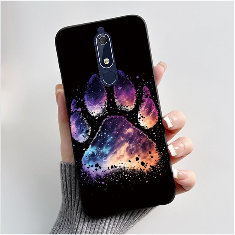 Чехол Для Nokia 5.1 6.1 Эстетичный Роскошный Милый Крутой Мальчики Девочки Мягкий силикон Чехол для телефона Задняя крышка Черный Матовый Защитный чехол