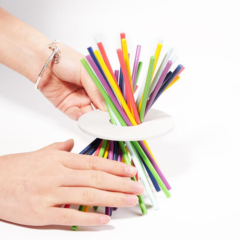 Kids Wooden Sticks Steady Stacking Puzzle Toys Montessori Color Building Blocks Balance Games Educational Toys Patience Training