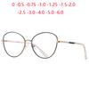 Blue Light Blocking Oval Nearsighted Glasses For Women Fashion Computer Shortsighted Prescription Eyeglasses 0 -0.5 -0.75 To -4