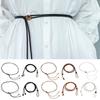 Adjustable Rope Belts Soft PU Leather Woven Waistband Strap For Skirts Jeans Dress Clothes