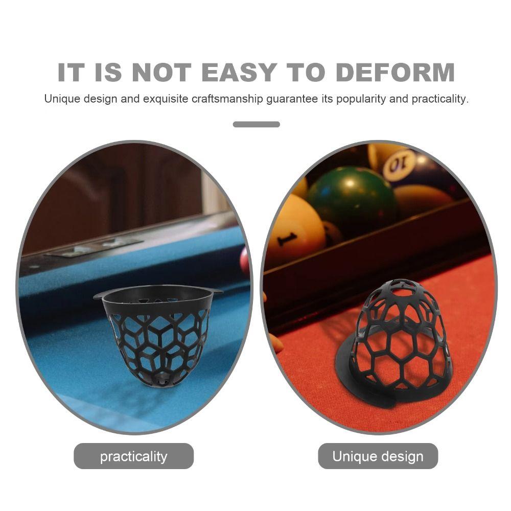 6Pcs Black Billiard Ball Storage Pocket Plastic Billiard Basket Pool Table Pocket For Pool Tables