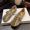 Retro Ethnic Style Hollow Women's Summer and Autumn Flat Comfortable Loafer Shoes Women Fashion Trend Confident Steps Comfort Simplicity Shoes
