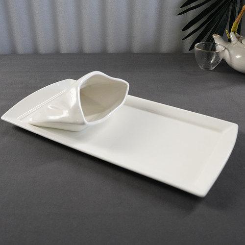 Керамическая тарелка для закусок Creative Pure White Специальная форма Тарелка для картофеля фри Десертные тарелки Тарелки для суши Посуда Обеденная тарелка