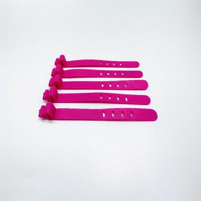 10 Pcs Reusable TPR Cable Fastening Straps Adjustable Multicolor Cord Organizers for Home Office Travel Use