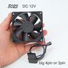 80mm 8cm 8025 DC 12v Big 4pin or 3pin  Brushless Computer Cooling Fan PC Fans For Case GPU CPU Cooler Radiator 80x80x25mm