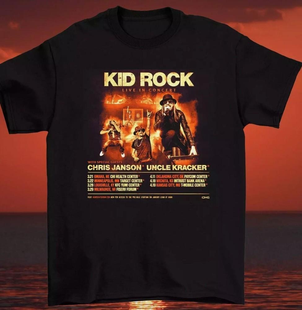 Kid Rock Live In Concert Tour 2025 T Shirt Full Size S-5XL Unisex T-Shirt