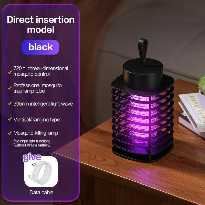 Intelligent Mosquito Killer Lamp LED Electric Shock Wall Mounted Mosquito Trap Indoor USB Portable Rechargeable Repellent