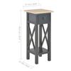 Side Table Black 27 x 27 x 65.5 cm Wood