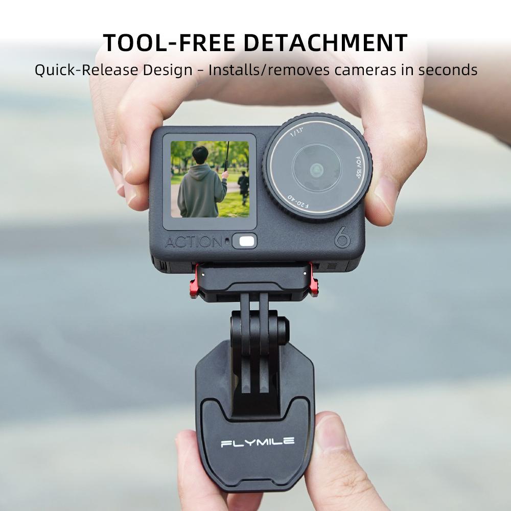 FLYMILE Motorcycle Windshield Mount for Action Cameras Clamp Holder