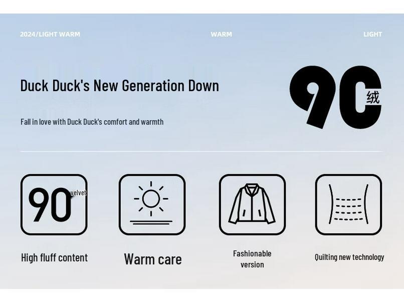 Yaya Женский пуховик в новом китайском стиле со стойкой