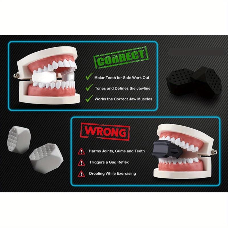 (3шт) Силиконовый тренажер для челюсти для мужчин и женщин — 3 уровня сопротивления для начинающих, средних и опытных пользователей — моделируйте и формируйте линию челюсти