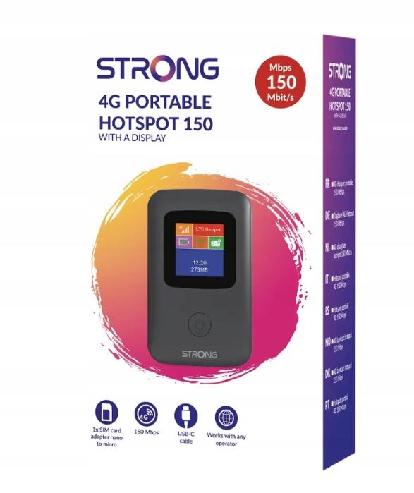 Portable Mobile Router SIM Strong 4G 150CD Hotspot Screen 150Mb/ USB-C