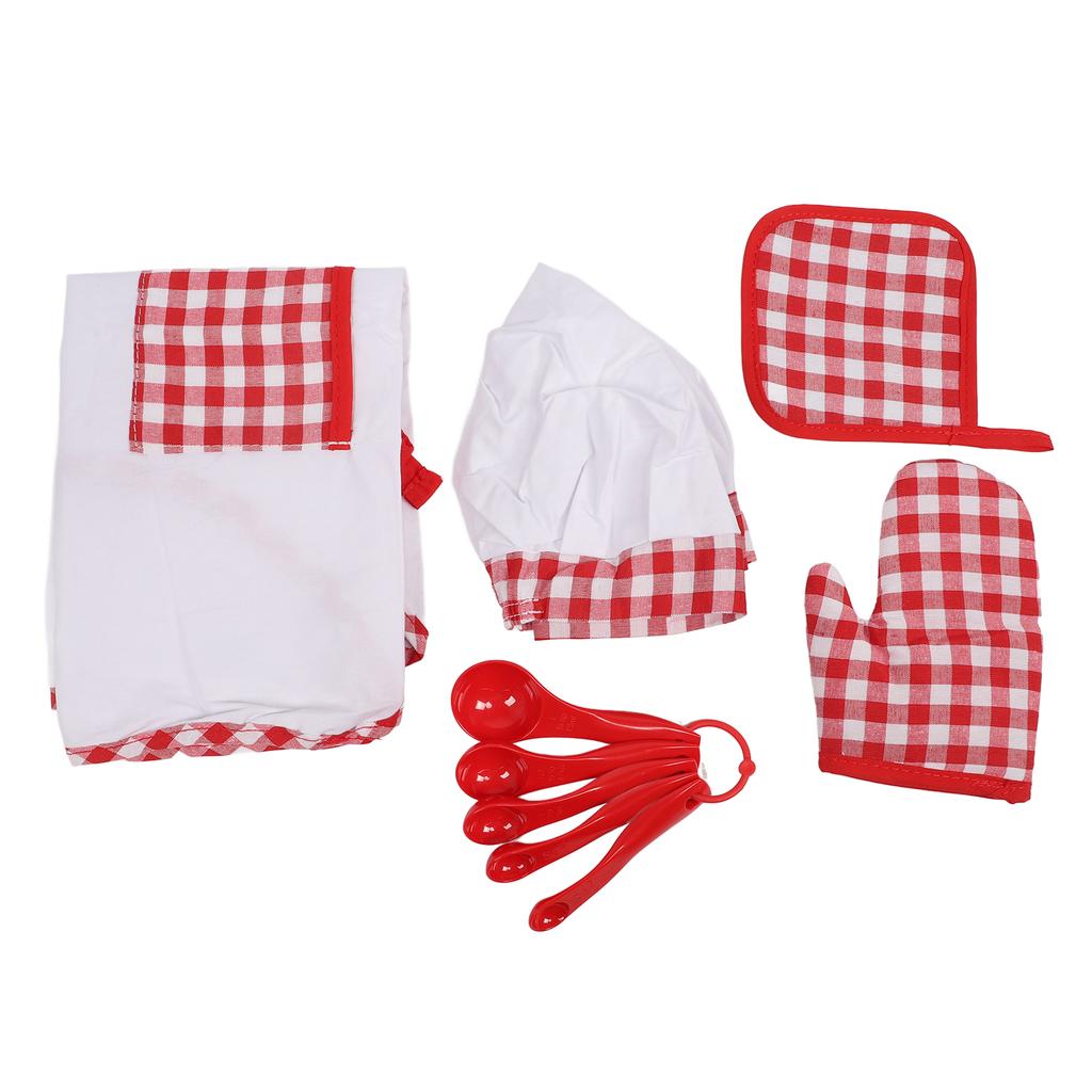 Детский костюм шеф-повара, фартук с регулируемым ремешком, шляпа шеф-повара, детский комплект шеф-повара для приготовления пищи и выпечки для девочек Tod