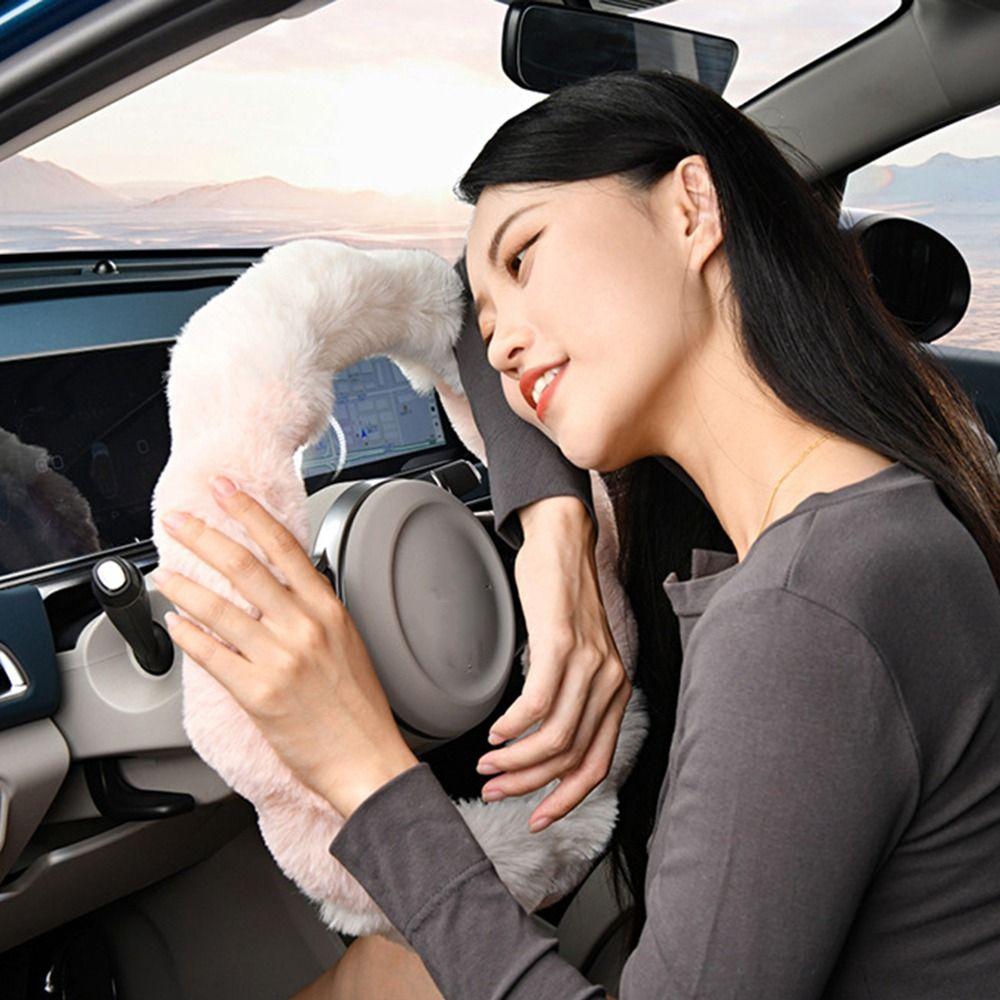Non-slip Car Steering Wheel Cover Plush Winter Teering Wheel Cover Steer Wheel Protector  Winter