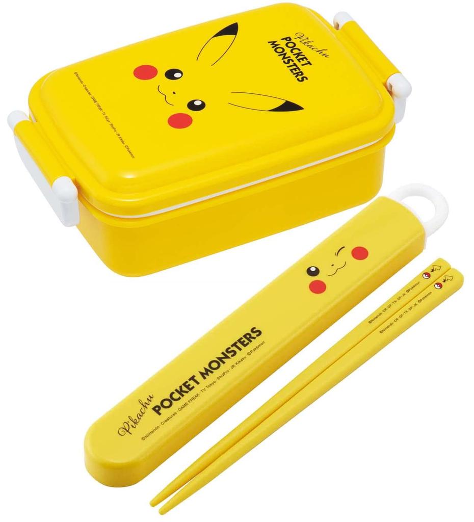 Skater Lunch Single Made in Pokemon Pikachu Face RBF3ANAG Kids' Box, Tier, 450ml, Dome-Shaped, Antibacterial, Japan, 23,