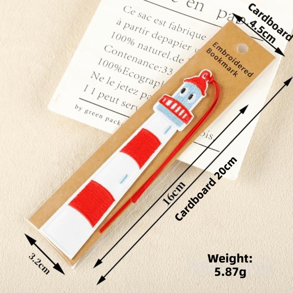 with Rope Embroidery Bookmarks Fabric DIY Decor Cloth Patches Cute Fabric Page Marker Reading Gift