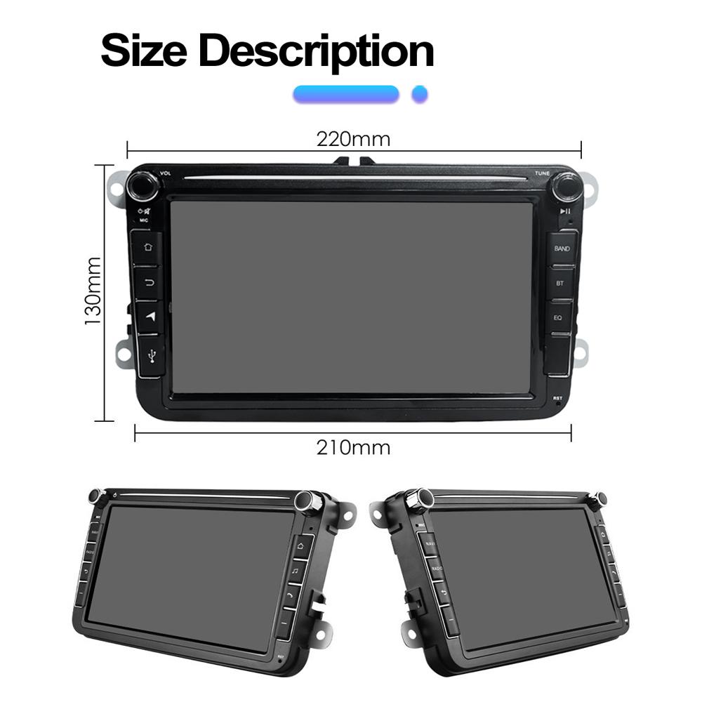 8-дюймовый Android автомобильный радиоприемник для Volkswagen VW Passat Touran Polo Golf Tiguan Skoda Seat Carplay мультимедийный плеер GPS Авторадио 2+64 ГБ