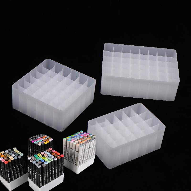 1/3Pcs 24/36/48 Slots Large-Capacity Marker Pen Holder Brush Pen Storage Rack Multifunctional Make-Up Brush Stand