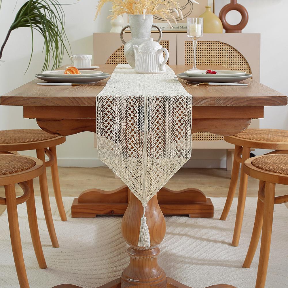 Настольный флаг страны, полый, ретро, хлопковая нить, вязание крючком, настольный флаг, кружевная скатерть, серия Sen, крышка для ТВ-тумбы, журнального столика