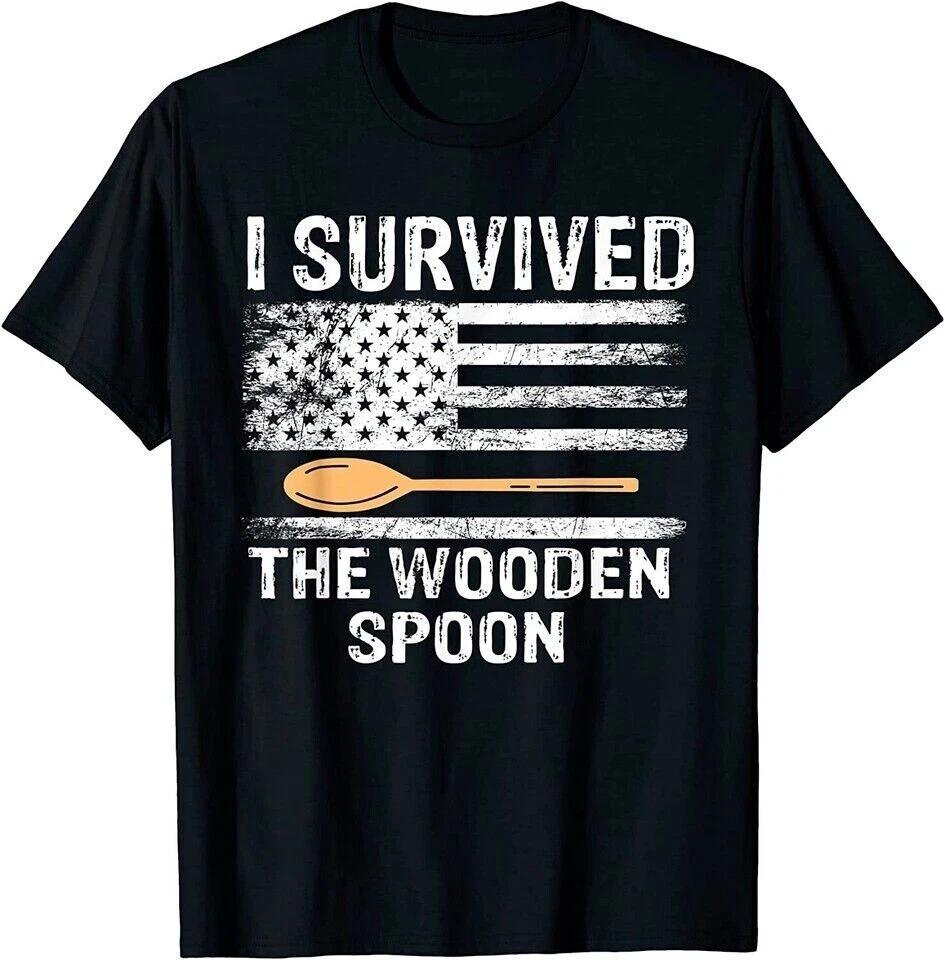 Proud Adult Spoon Survivor I Survived The Wooden Spoon T-Shirt Gift For Men