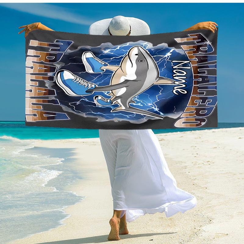 Personalized customized proof beach towel with Italian Brainrot animal pattern - soft, absorbent,quick-drying,perfect swimming,camping&bathing