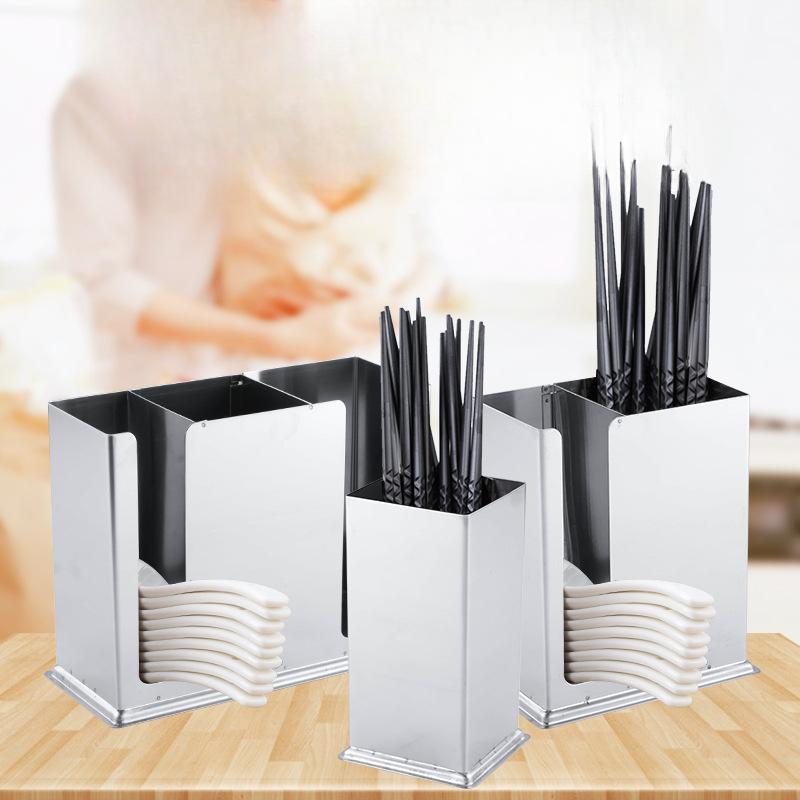 Органайзер для столовых приборов, контейнер из нержавеющей стали, подставка для столовых приборов, ящик для хранения ложек для ресторана, столовой, кухни, обеденного стола