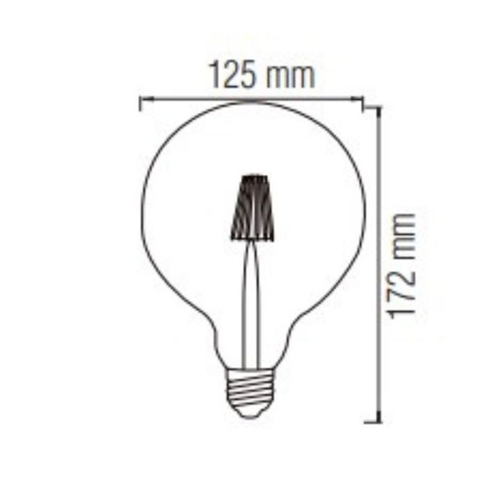 Ampoule LED à filament Vintage globe 6W (Eq. 48W) E27 2200K