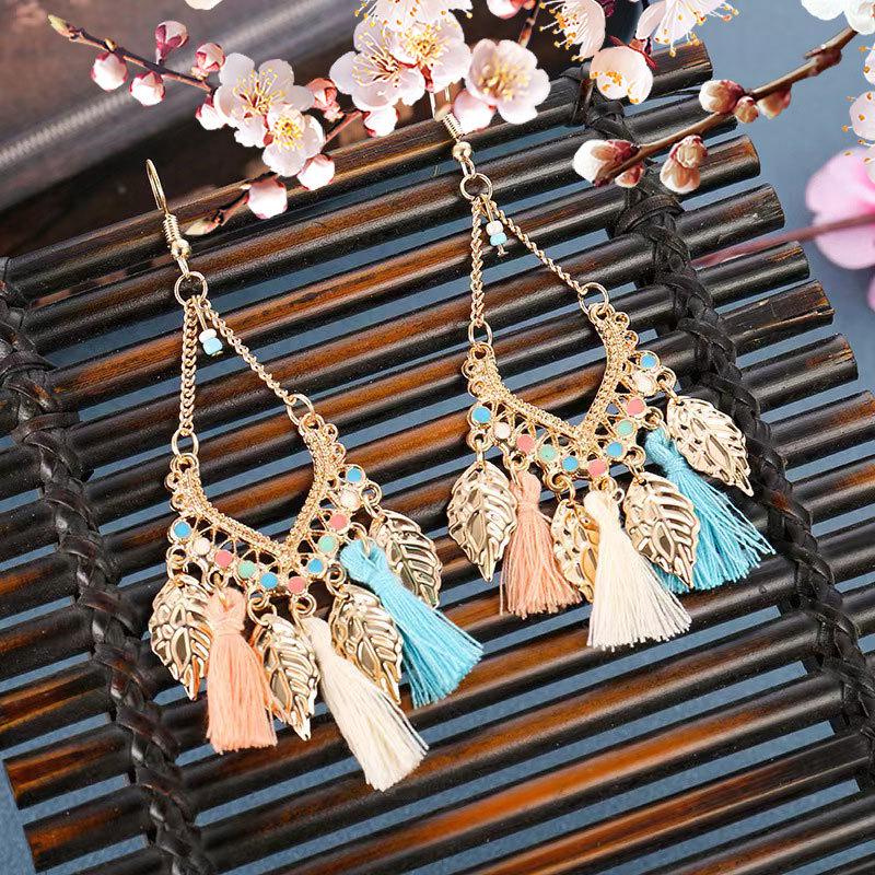 Bohemian Ethnic Tassel Earrings - Tribal Style for Holiday Travel Photography