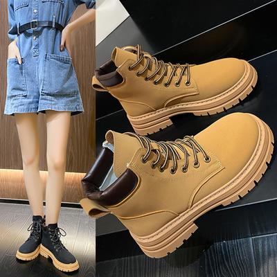 Женские ботинки Ins Martin, модные осенние новые ботильоны на платформе для британских студентов, женские онлайн-влиятельные мотоциклетные уличные ботинки C8501