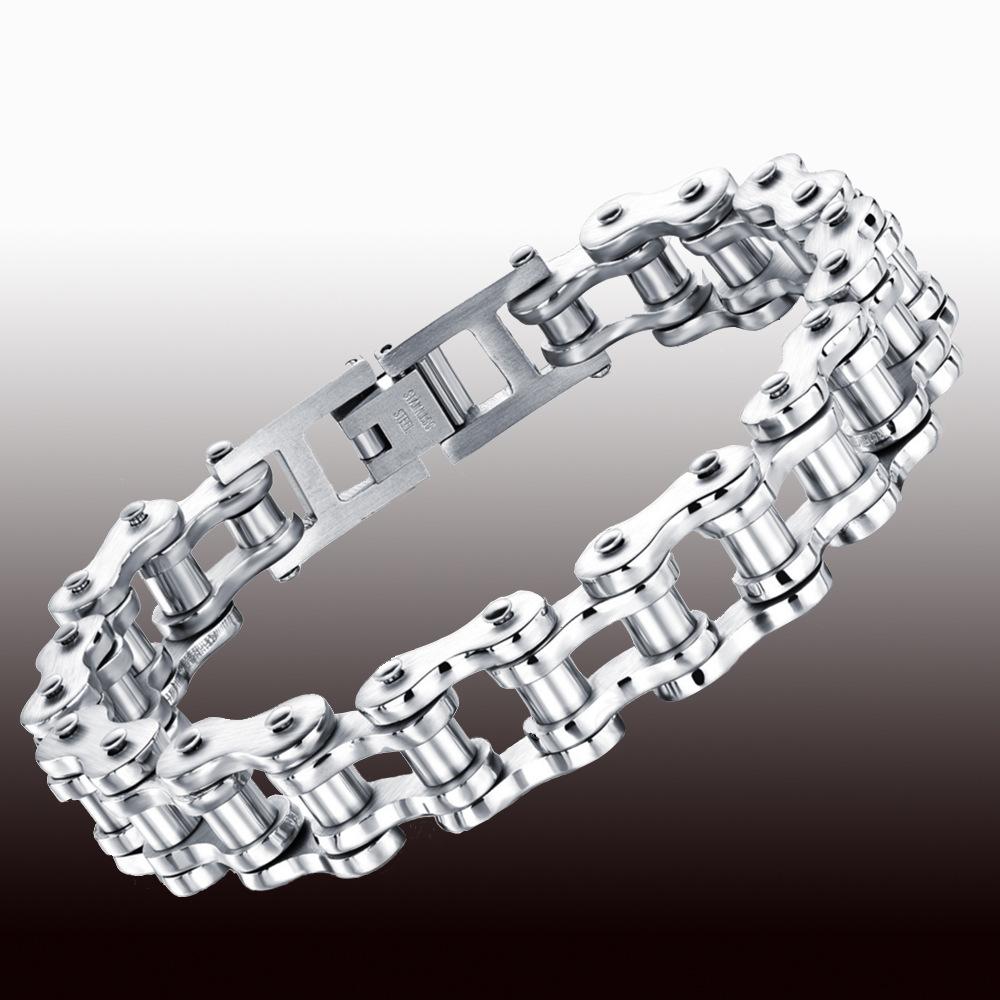 Велосипедный браслет Модный мужской хип-хоп Титановая сталь Индивидуальный мужской мотоциклетный браслет