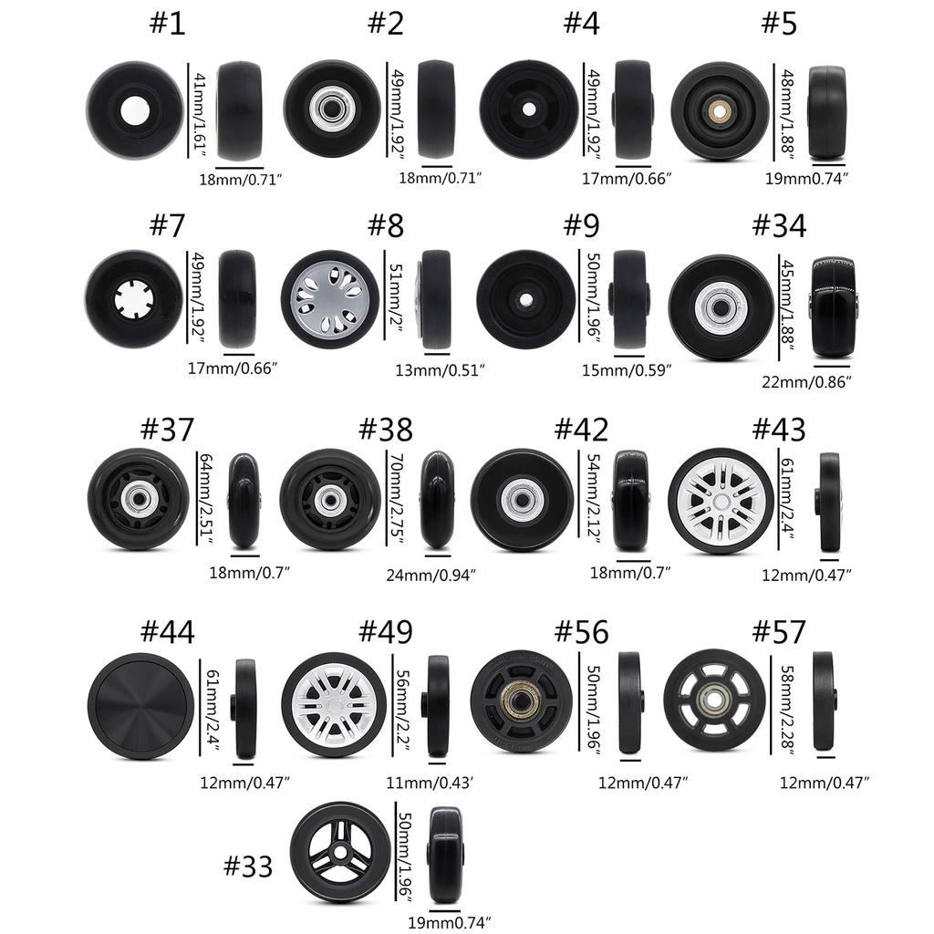1 шт. DIY чемодан багаж замена ролики поворотный ремонт аксессуары бесшумный ролик колесо для дорожная сумка путешествия