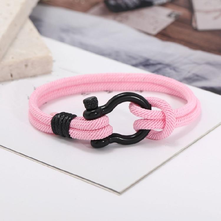 Comfortable Rope Bracelet Adornment Stainless Steel Clasp Decorated Bracelet Couple Wrist Rope Casual Jewelry Gift
