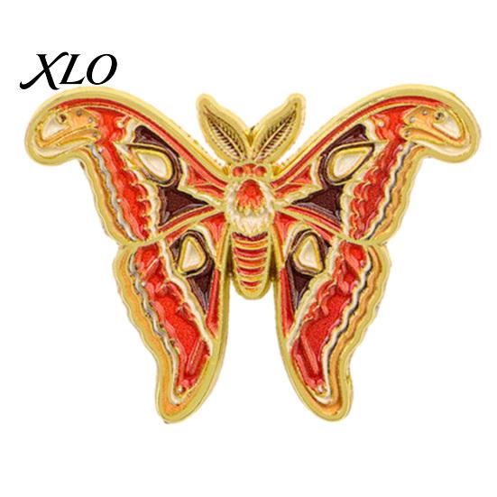 Retro Clothing Decoration Vintage Enamel Moth Brooch, Cartoon Insect Alloy Lapel Pin, Men Artistic Pin Women Jewelry Accessories for Suit Dress