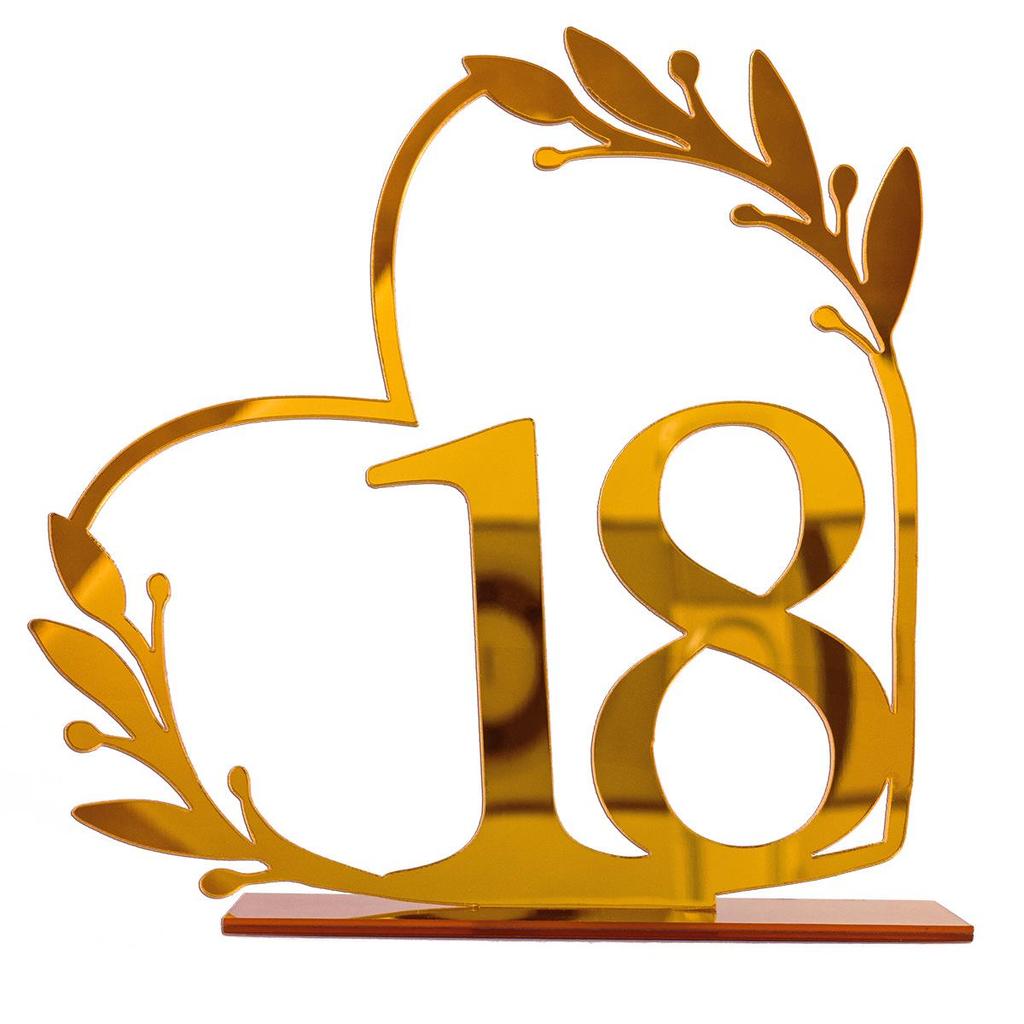 Acrylic Wedding Table Number Plate - DIY Mirror Decoration