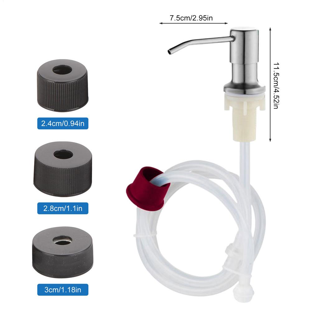 Дозатор для мыла из нержавеющей стали, комплект удлинительных трубок, кухонная мойка, дозатор жидкого мыла, лосьон для ванной комнаты, моющее средство, ручные пресс-насосы