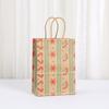Eco-Friendly Kraft Paper Gift Bags With Cartoon Print Christmas Holiday Party Handheld