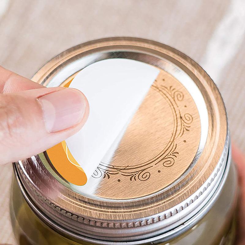 Наклейки на этикетки для специй Круглые этикетки для банок Наклейки для банок Крышки для банок Цветные самоклеящиеся водонепроницаемые наклейки Съемная этикетка с датой