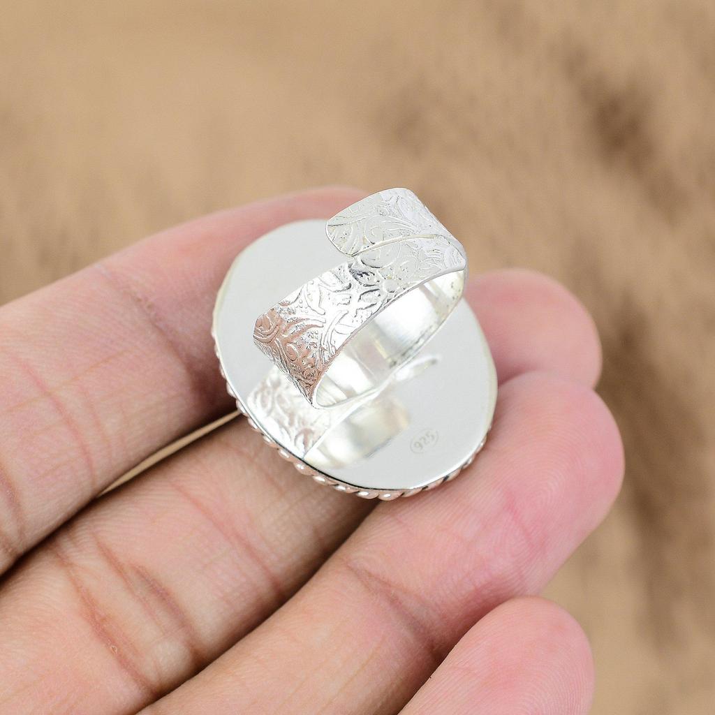 Родонит Камень Обещание Помолвка Жена Заявление Бохо Кольцо 925 Стерлинговое Серебро