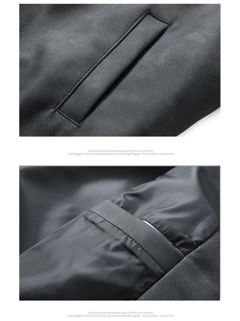 Мужская американская ретро кожаная куртка с отложным воротником - Осенне-зимняя свободная модная верхняя одежда