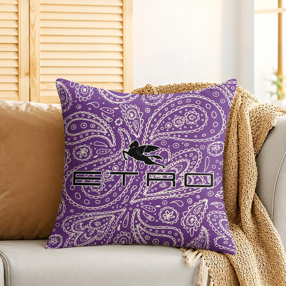 Classic Design EEtroS Cushion Cover Silky Short Plush Invisible Zipper Dustproof Sofa Pillow Case For Home Decor