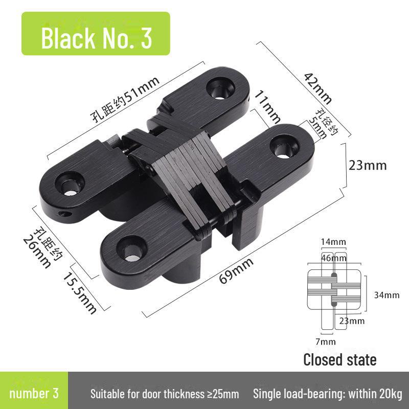 Thickened Stainless Steel Concealed Cross Hinge for European Folding Doors