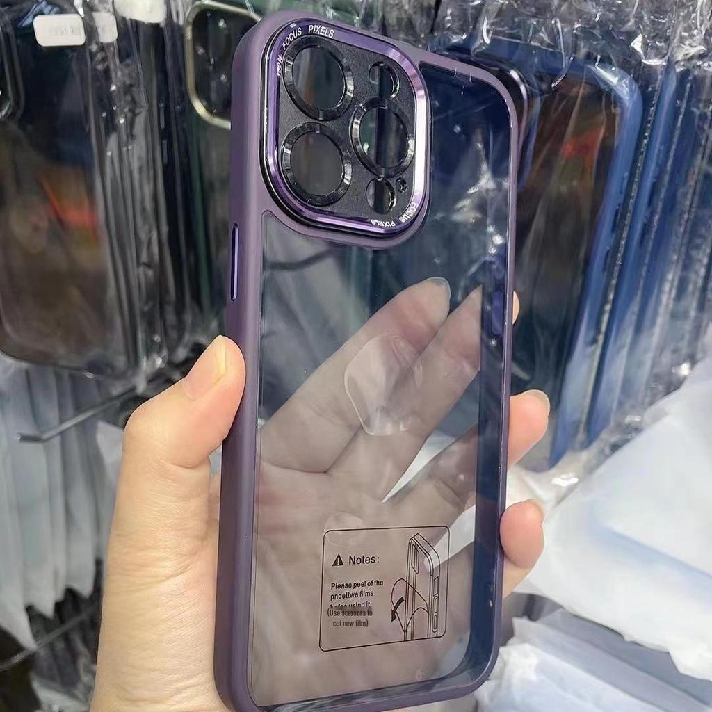 Совместимый прозрачный защитный чехол от падения для iPhone 15 Pro/Pro Max - золотой