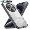 KEYSION Прозрачный чехол для телефона OPPO Reno12 F 5G Мягкий ТПУ+ПК Нескользящий HD Прозрачный Ударопрочный Чехол для телефона для OPPO Reno 12F 5G
