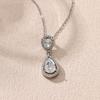 Women Versatile Teardrop Pendant Necklace Yunjin European American High-end Diamond-encrusted Stainless Steel Fashion Neck Accessory