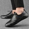 Fashion Genuine Leather Loafers Men Casual Shoes Slip On Fashion Moccasins Men's Flats Fashion Men Boat Shoes Male Driving Shoes Hombre