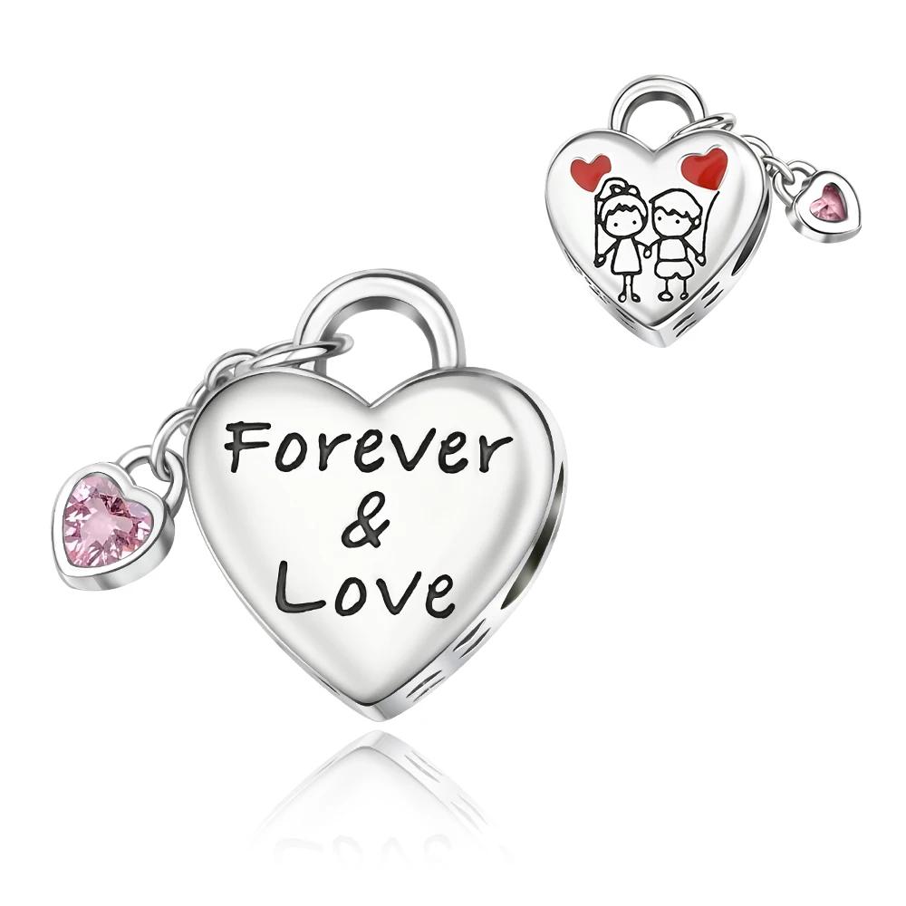 Медные Подвески Оригинальный Дизайн Синие Глаза Циркон Кот Собака Бусина Сердце Подвеска Для Браслета Своими Руками Для Женщин Свадебные Украшения Подарок