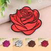 Lachepper Rose Badge Iron On Patch Decoration Flower Bag Hat Applique Clothing Accessory Accessories
