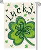 AVOIN Colorlife St Patricks Day Garden Ag 12x18 Inch Double Sided Outside, Lucky Clover Shamrock Holiday Yard Outdoor Ag AAS