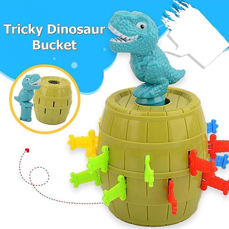 2-4 Players Pop-up Dinosaur Board Game Girl Boy Gift Jumping Dinosaur Buckets Sword Stab Dinosaurs Games For 3-8 Years Old Child